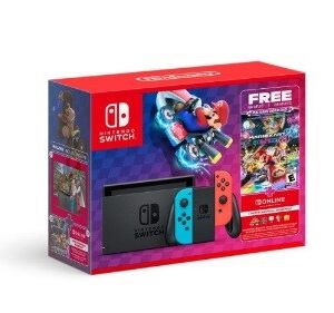 045496884468 Consola NINTENDO SWITCH 1.1 con Joy Con Azul Negro Rojo Neon Juego Mario Kart 8 Descargable 3 meses de Nintendo Switch Online »